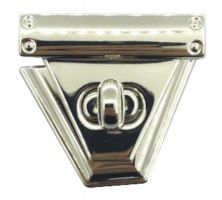 Triangular Clasp for Bag  2 - Silver