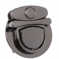 Round Large Clasp for Bags  3 - Black